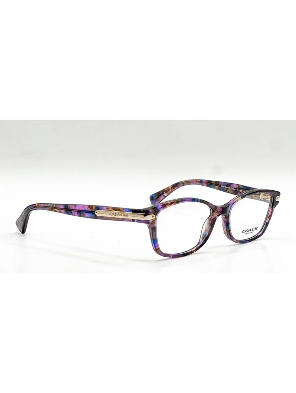 Coach HC 6065 5288 Confetti Purple Tortoise Full Rim Eyeglass Frames 51-17-135